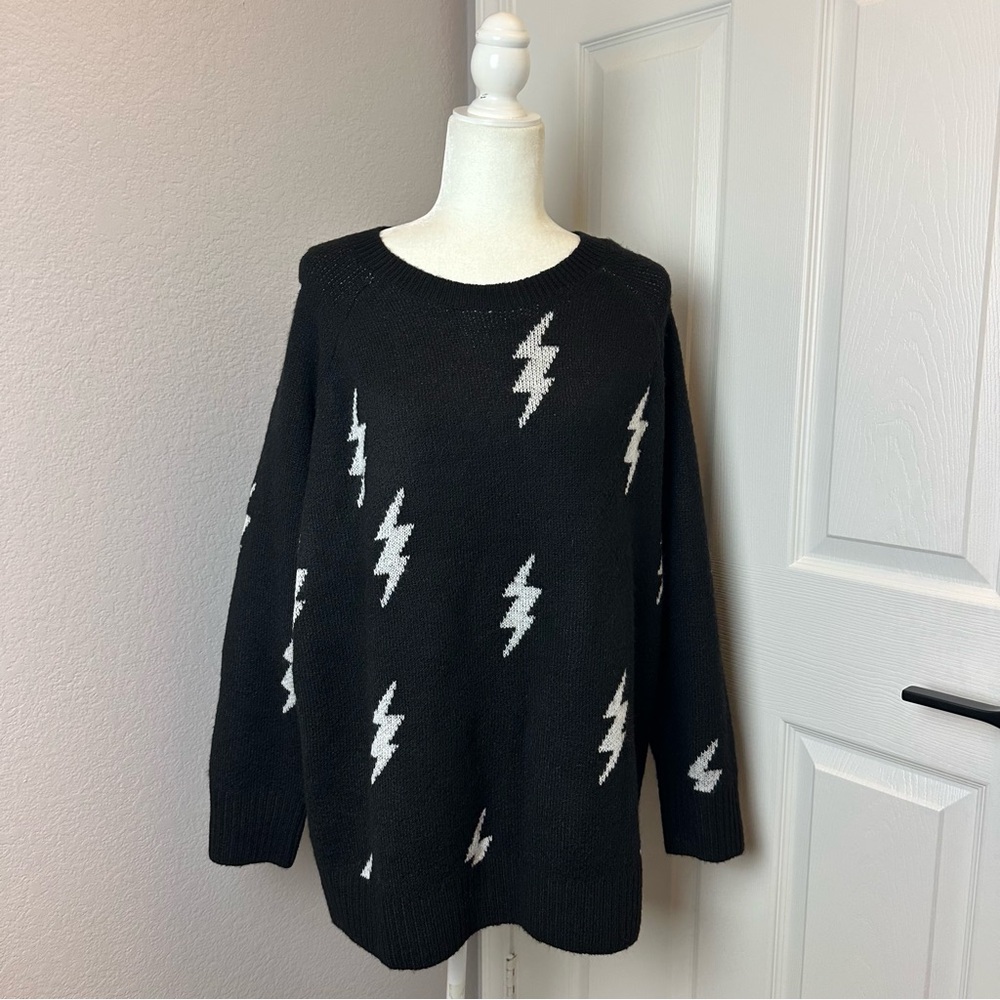 Torrid Lightning Bolt Vegan Cashmere Pullover Sweater